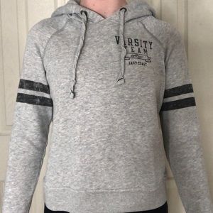 Aeropostale Cropped Grey Hoodie